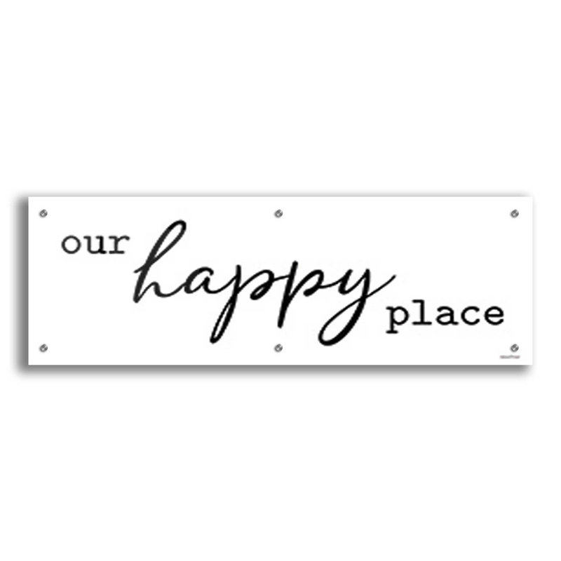 Our Happy Place par Lettré & Doublé - Impression sans cadre, H 12 po x l 36 po x P 0,2 po