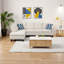 Canapé modulaire en L à 4 places avec console escamotable et rangement pour repose-pieds-1301293297