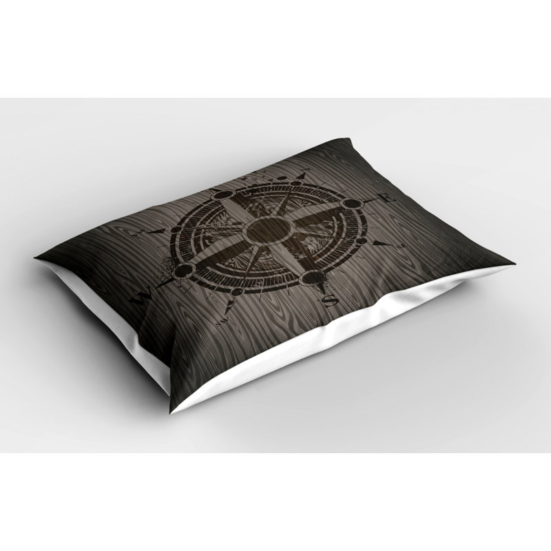 Gray Polyester Microfiber Piece Sham, King