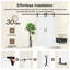 Porte de grange coulissante double apprêtée en bois massif manufacturé massif blanc avec trousse de quincaillerie d'installation (aucun assemblage requis)-107363298