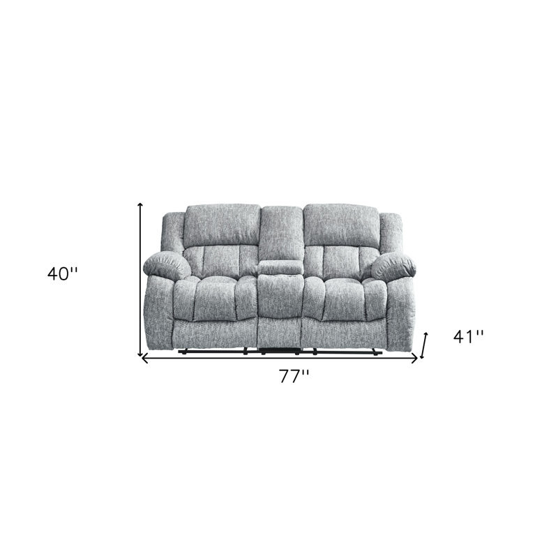 Causeuse inclinable manuelle 77 po avec rangement 77 po