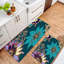 Ensemble de 2 tapis de cuisine Vibrant Colorful Bloom