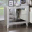 Table de chevet fonctionnelle en champagne avec design en miroir et structure de rangement