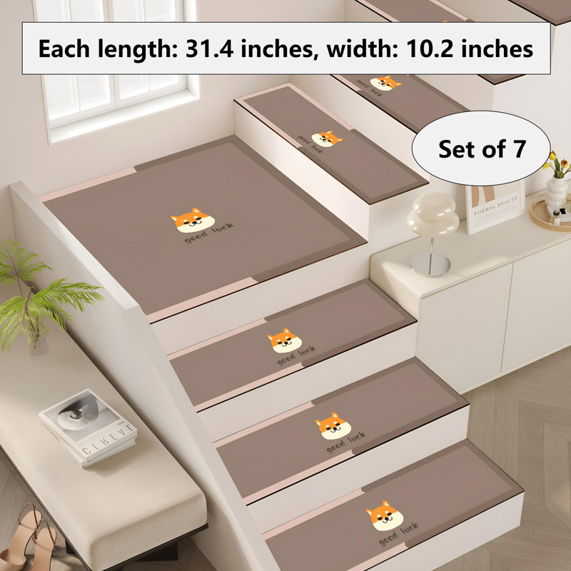 Tapis d'escalier auto-adhésif antidérapant pour usage intérieur