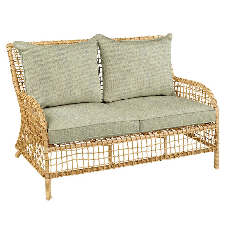 Charlotte Outdoor 2 - Seat Loveseat, Linen Shale