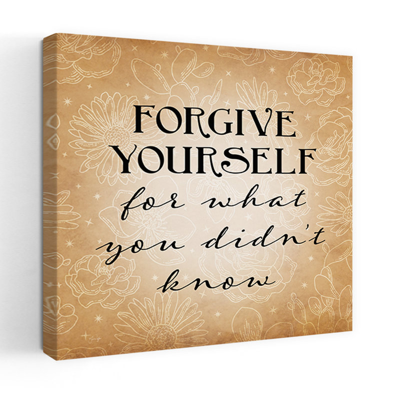 «Forgive Yourself», art contemporain abstrait, H 36 po x l 36 po