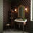 Tufted Leather Wallpaper Brown Geometric Wall Mural