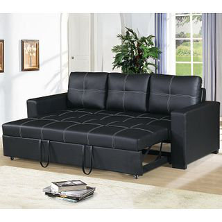 Charlesa 85'' Faux Leather Sleeper Sofa