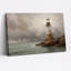 Art sur toile, "Phare sur une côte rocheuse dans un ciel nuageux"-2110823903