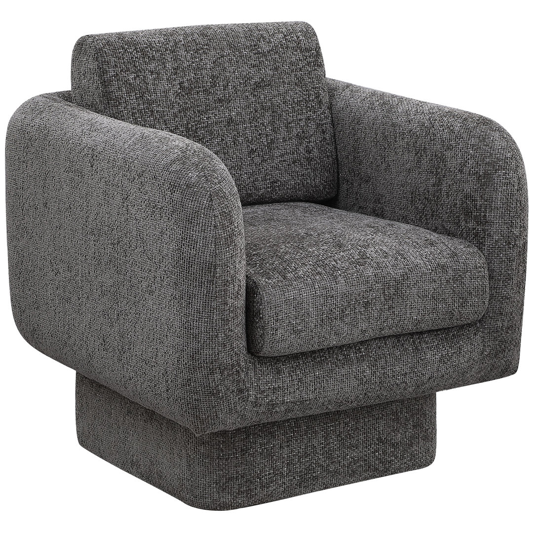 Horbal Chenille Fabric Swivel Accent Chair Wrought Studio™ 