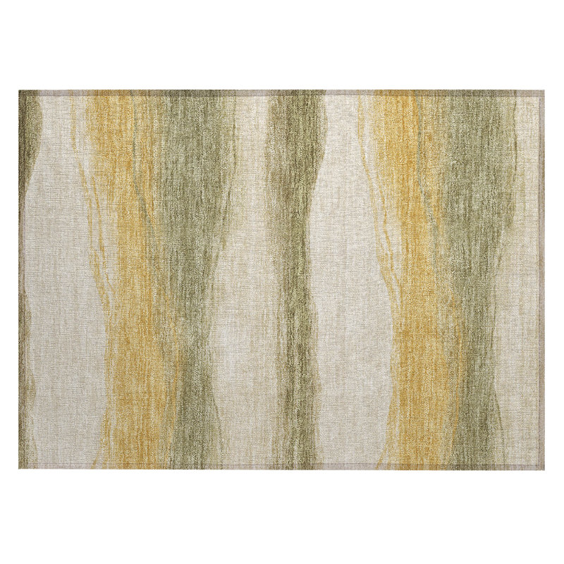 Tapis intérieur / extérieur lavable à la machine Chantille ACN2967, Doré, 2 pi 6 po x 3 pi 10 po