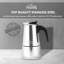 Cafetière à espresso en acier inoxydable de 6 tasses de 10,1 oz. Pot à moka compatible avec l'induction