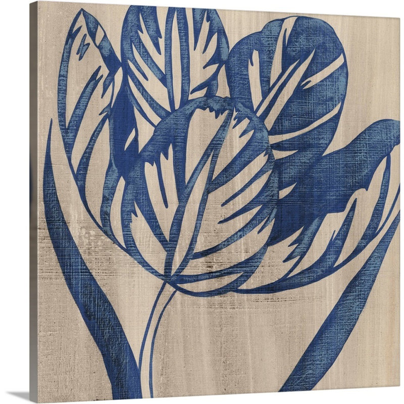 «Indigo Tulip», reproduction d'art Chariklia Zarris, H 24 po x l 24 po x P 1,5 po, Toile