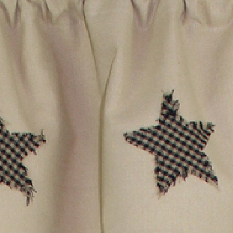 Cantonnière en coton l 6,5 po Anceline, Noir