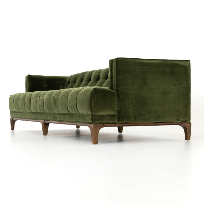 Dylan Sofa, Sapphire Olive Velvet, Aspen Gray