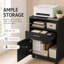 Support pour imprimante avec roulettes, armoire de rangement mobile avec tiroir et armoire de rangement