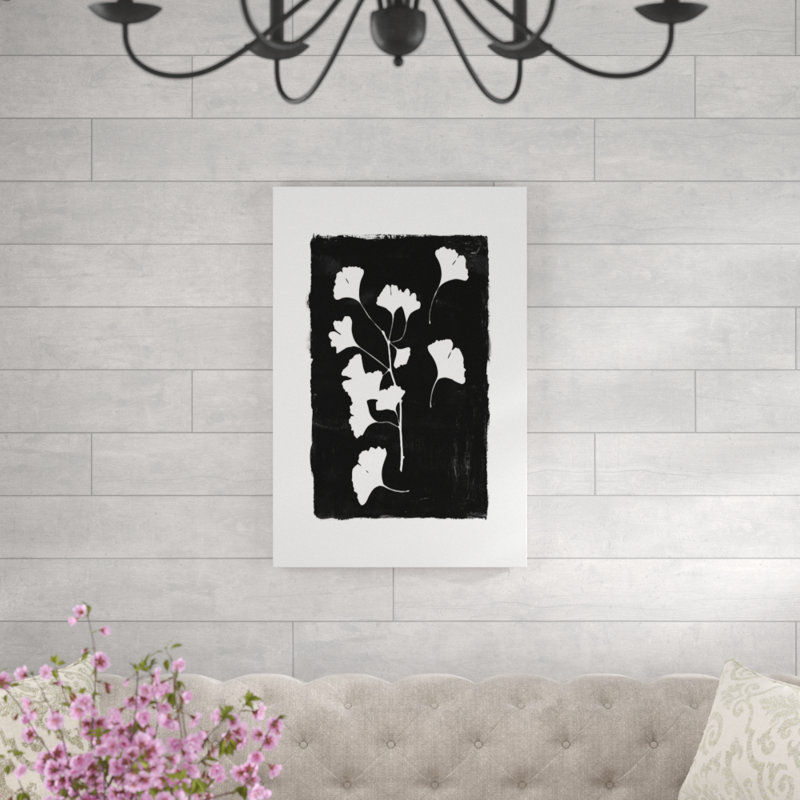 Inky Ginkos - reproduction d'art sur toile, H 36 po x l 24 po