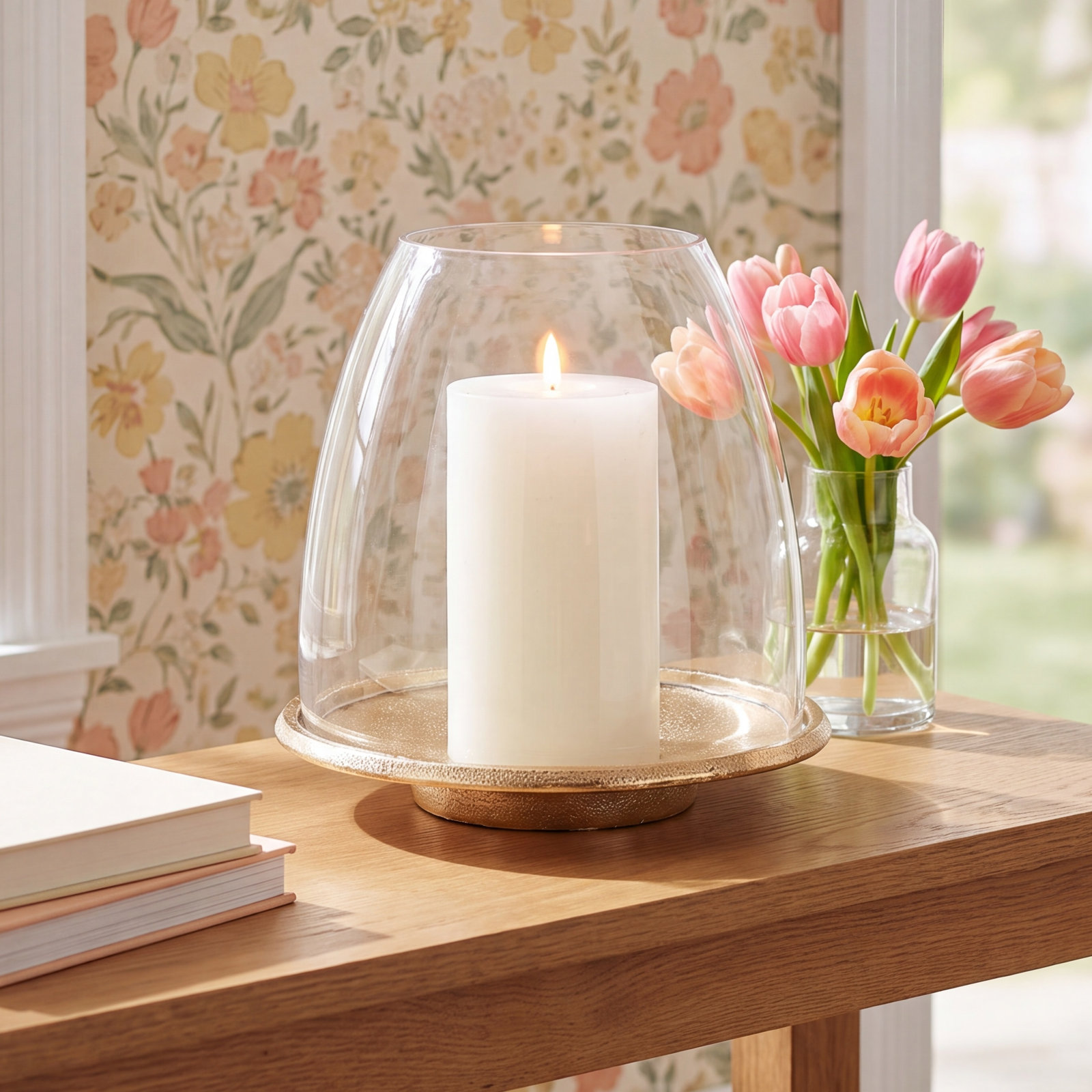 Barrow Hurricane Candle Holder, 8" H x 8" W x 8" D