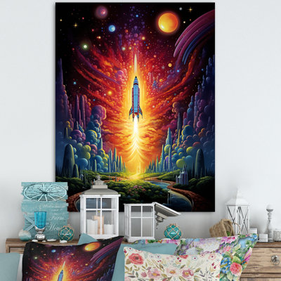 " Rocketship Cosmic Dreamscape "