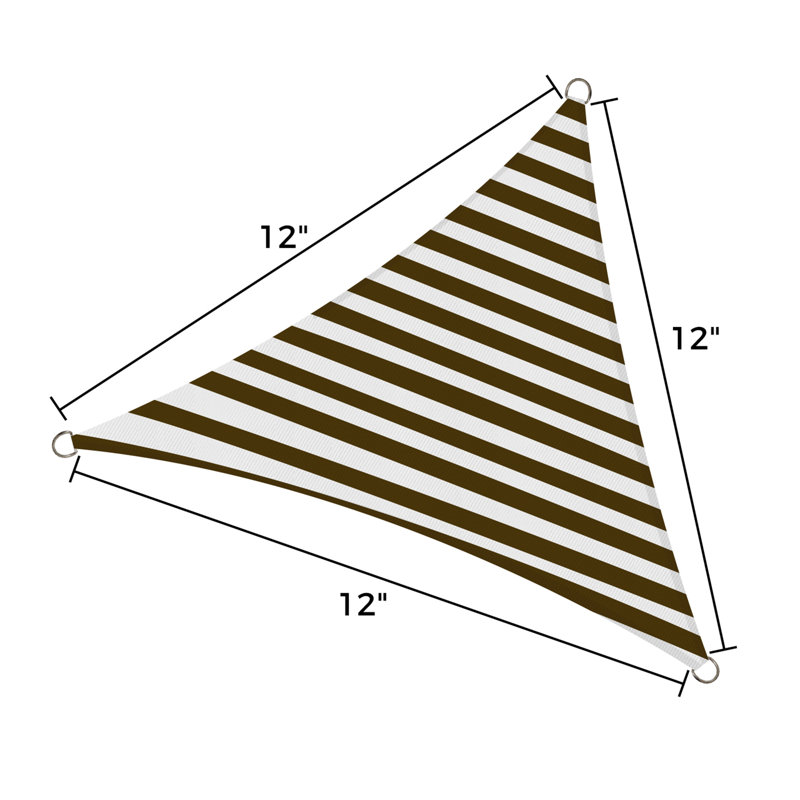 Toile d'ombrage triangulaire 14 ", Café, 14 pi x 4 pi
