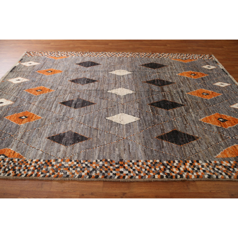 Tapis unique en laine noué à la main 7 pi x 9 pi 6 po nouvel âge Northwich