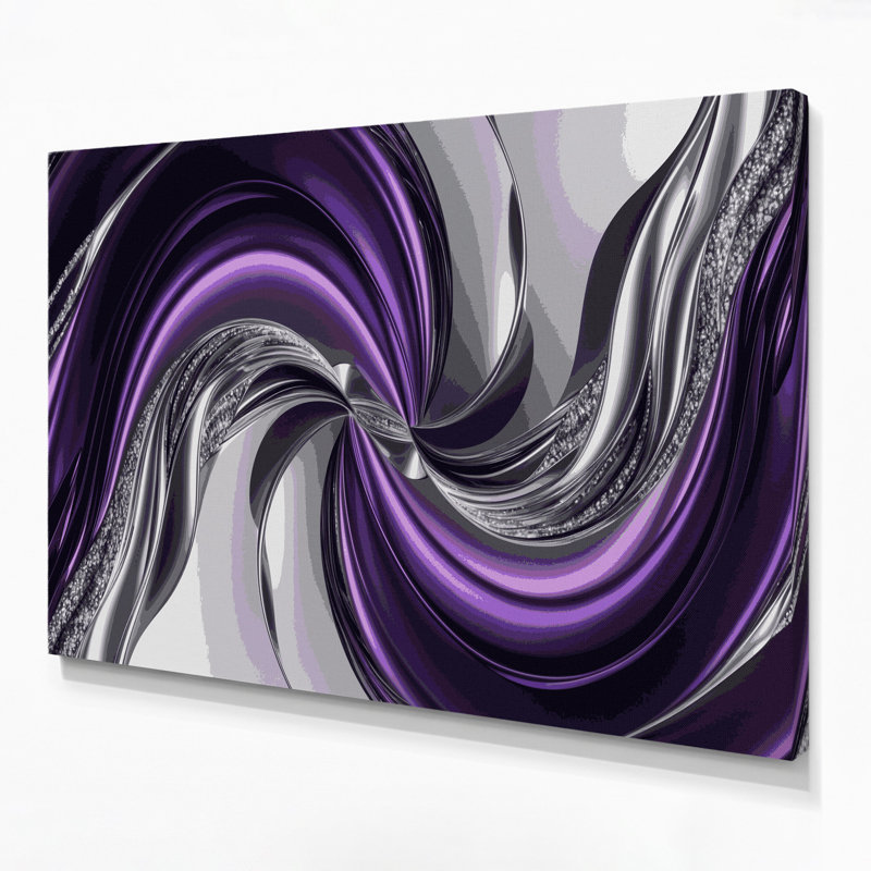 Gradient Abstract 70 Purple Canvas Wall Art, 11" H x 14" W