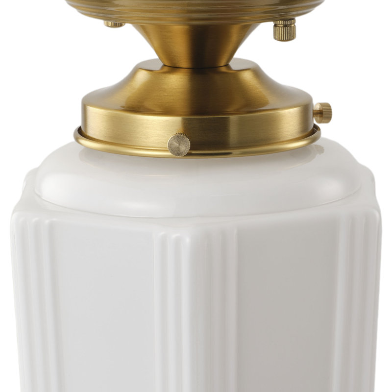1-lamp White Glass Adjustable Iron Flush mount light