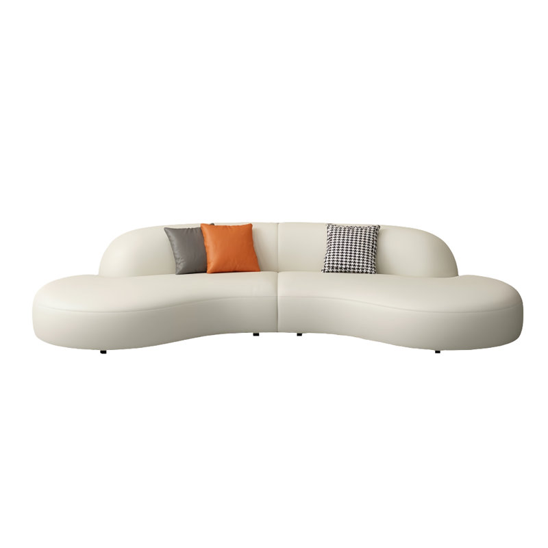 Nordic curved sofa, 27.56" H x 94.49" W x 35.43" D