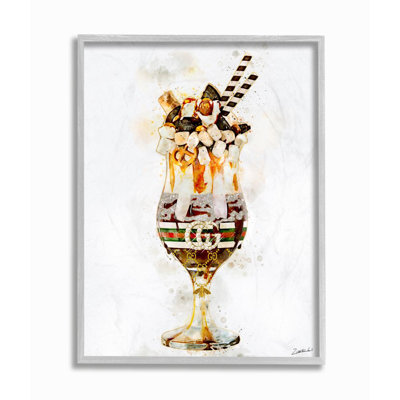 «Fashion Brand Dessert Glass Watercolor» par Ziwei Li - reproduction d'art