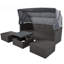 Lit de jour rectangulaire d'extérieur avec auvent rétractable U_Style-314387415