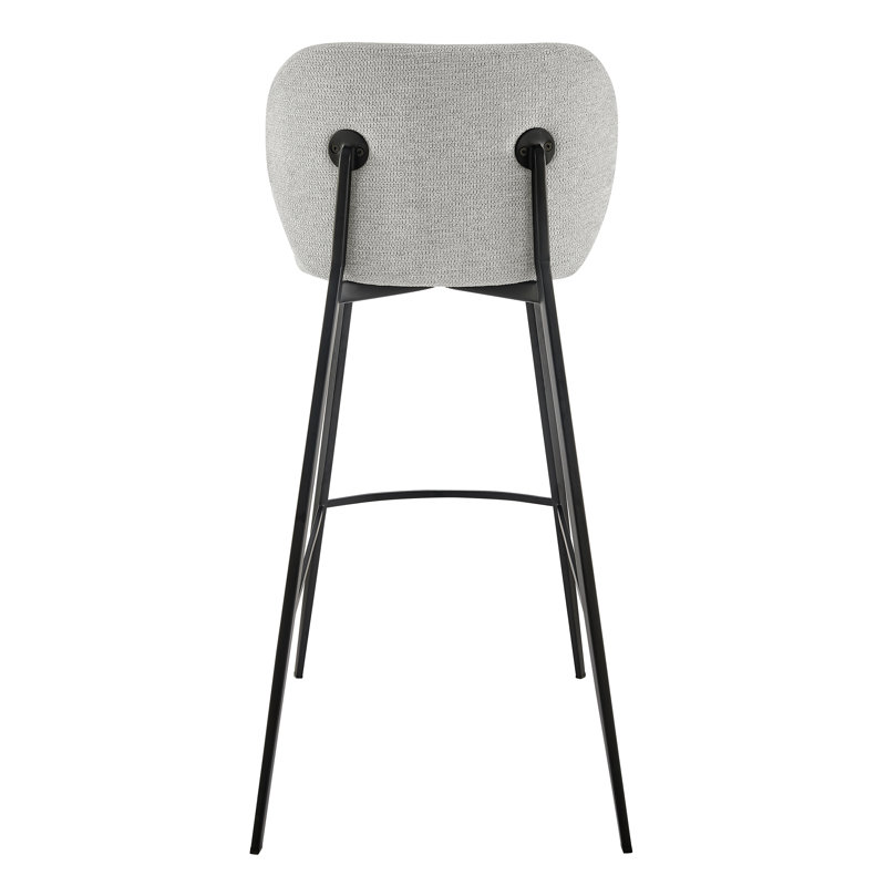 Granger Upholstered Counter Stool with Metal Frame, Bar Stool (30.5" Seat Height), Gray