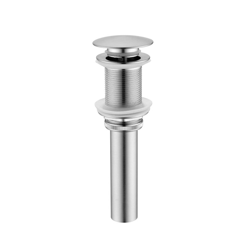 Waterfall Spout Bathroom Sink Single Handle Faucet with Pop-Up Drain (No Overflow), Brushed Nickel