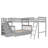 Twin over Full L-Shaped Bunk Bed With 3 Drawers, Ladder and Staircase-296819996