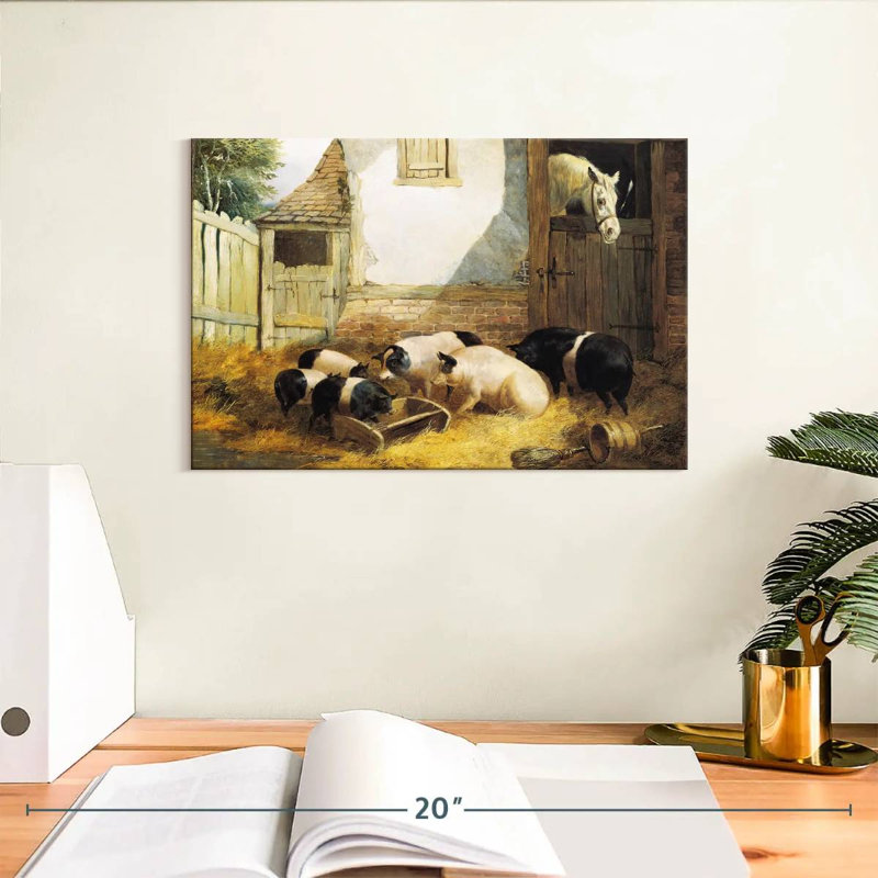 Farm Pigs, 8" H x 12" W