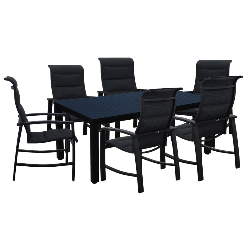 Eckstine 6 - Person Patio Dining Set with Rectangular Table