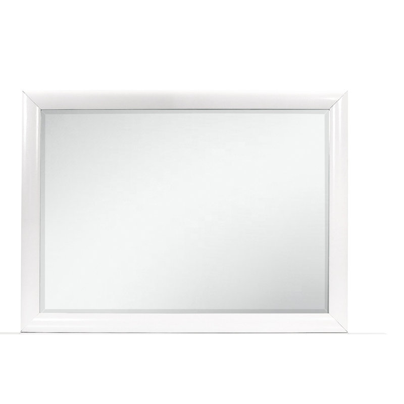 Adebayo Solid And Engineered Wood Square Dresser Mirror, White