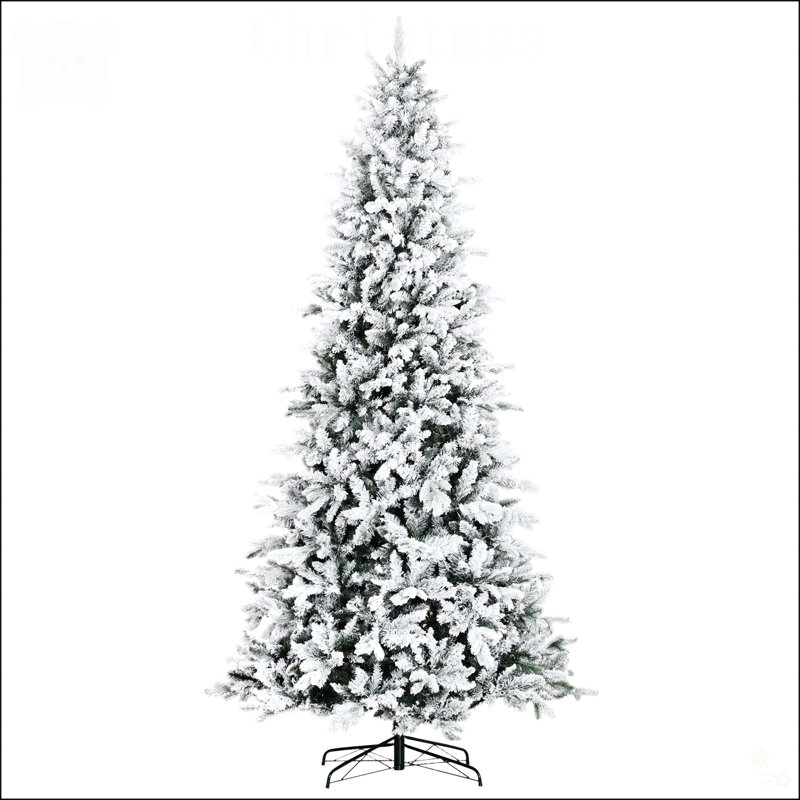 Arbre de Noël artificiel enneigé 9 pieds avec 616 branches de cèdre réalistes
