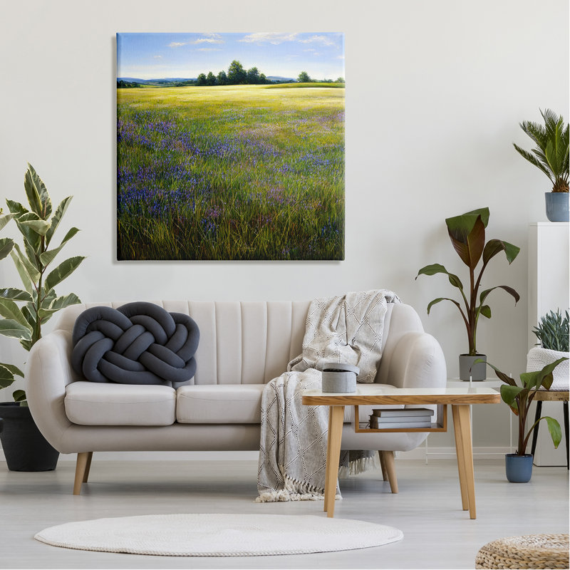 «Vast Meadow Landscape on Canvas» par Denise Dundon, H 36 po x l 36 po x P 1,5 po