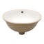 Lavabo de salle de bain ovale encastrable 19 po x 16 po vasque en céramique blanche encastrée