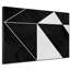 Impression d'art moderne encadré très grand moderne et abstrait géométrique noir et blanc (assemblage requis)-105503665