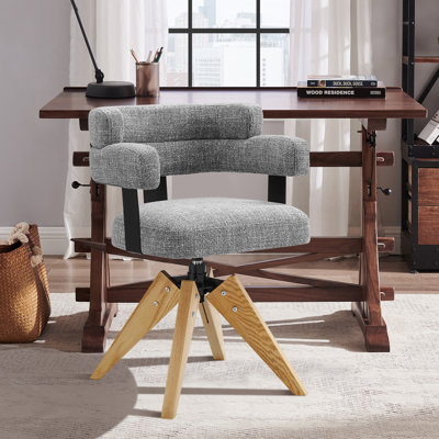 Breunna Linen Upholstered Home Office Task Chair