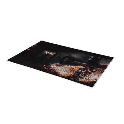 Premium Hall Carpet, 3.3 x 6.6 Feet, 100% Polyester, 0.3 in Pile Height | Antibacterial, Non-Slip Underside, Machine Washable | Elegant 3D Digital Print Design, Perfect for Entryways & Living Rooms