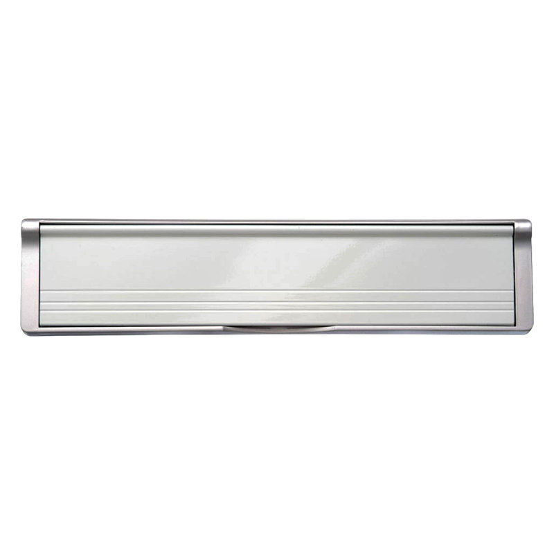 Fente de courrier télescopique universelle, Standard (10,75 po), Argent satiné