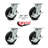 4-Piece Pneumatic Caster Set