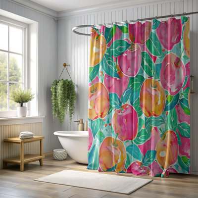 Rideau de douche 1 pièce Chic Fruit Patterns