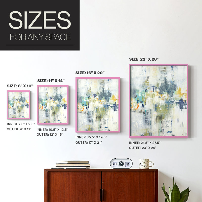 Just Relax Framed Print Framed Print - Solid Wood, 21" H x 17" W, Pink