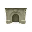 Foyer autoportant en bois massif beige
