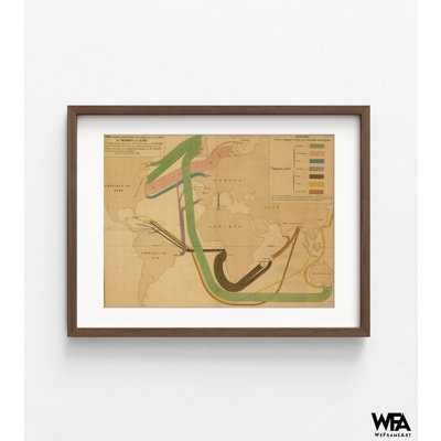 «World Emigre Patterns 1862» par Vintage Cartes, art mural bureau d'avocat, décor de salle d'attente de bureau d'immigrant, cadeau pour avocat d'avocat