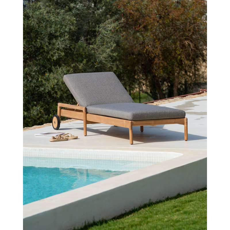 Jack Outdoor Chaise Lounge Cushion, Mocha
