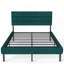 Base de lit plateforme grand lit - avec tête de lit, aucun sommier requis, rangement sous le lit de 14 po?-943447504-943447508